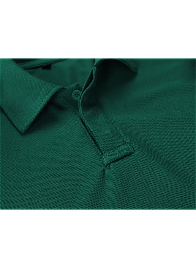 ZITY Mens Polo Shirt Short Sleeve Sports Tactical T-Shirt Athletic Golf Polos Daily Casual Stylish Collared Shirts for Men Forest Green Large - Image 5